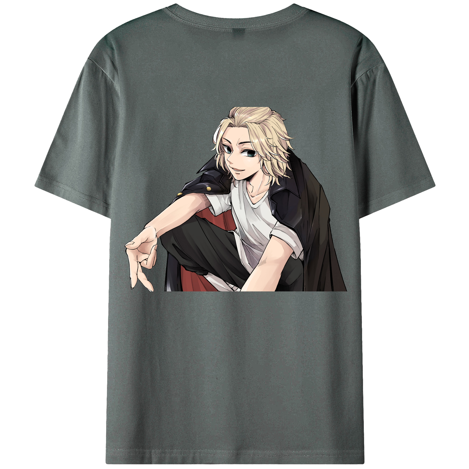 （画像用） 東京リベンジャーズ Tokyo Revengers 綿100％ メンズ半袖Tシャツ（バックプリント） 通気性